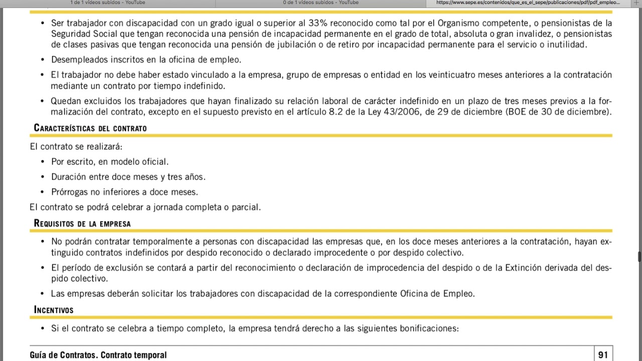 Contrato temporal de fomento del empleo para personas con discapacidad en España: requisitos, duración y bonificaciones