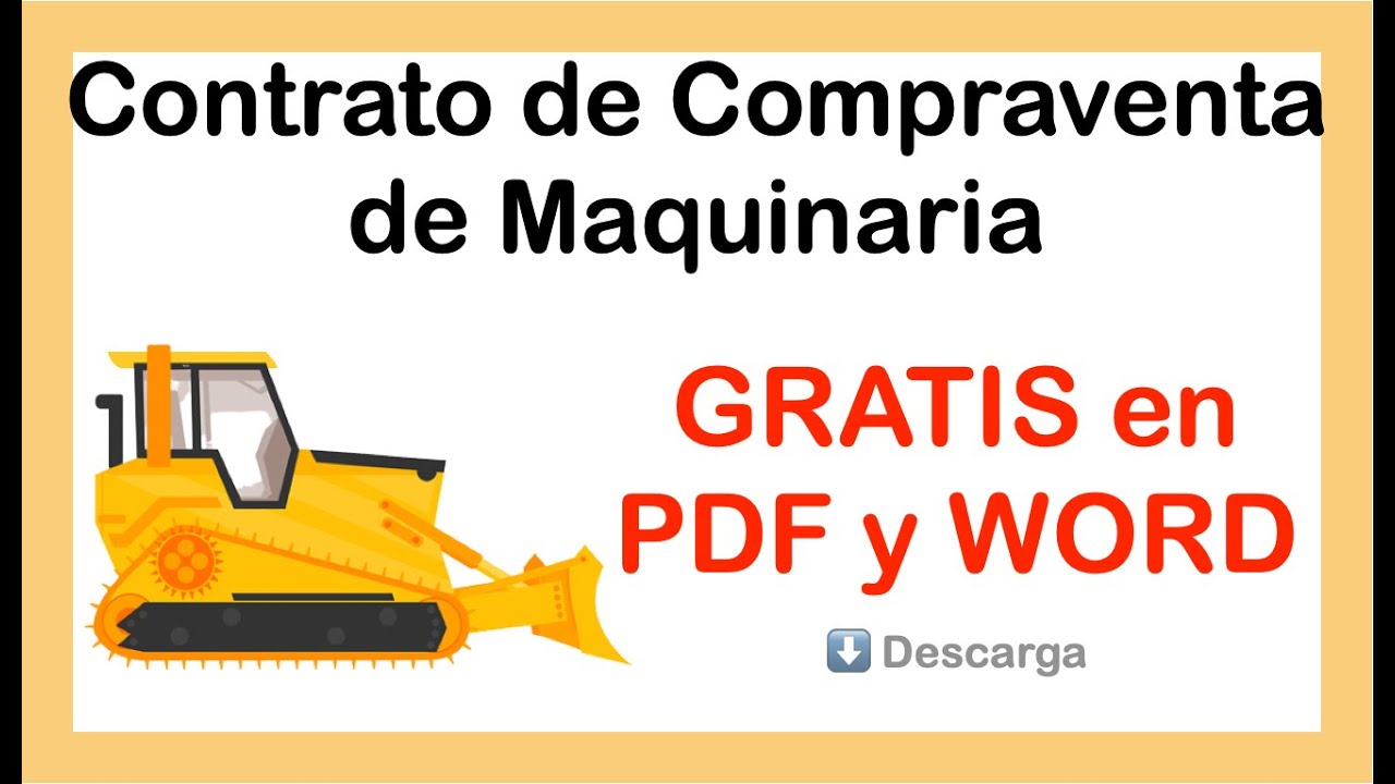Contrato de compraventa de maquinaria usada entre particulares en España: modelo, cláusulas y consejos